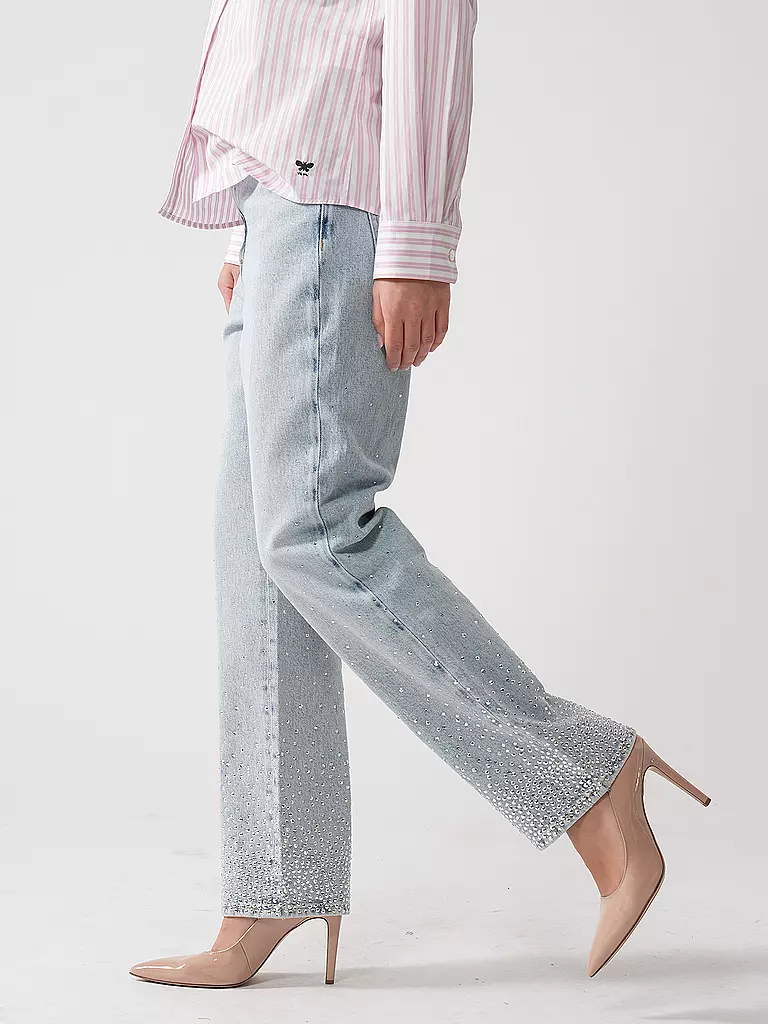 7 FOR ALL MANKIND | Jeans Wide Leg LOGAN STOVEPIPE JUICY | Bleu clair