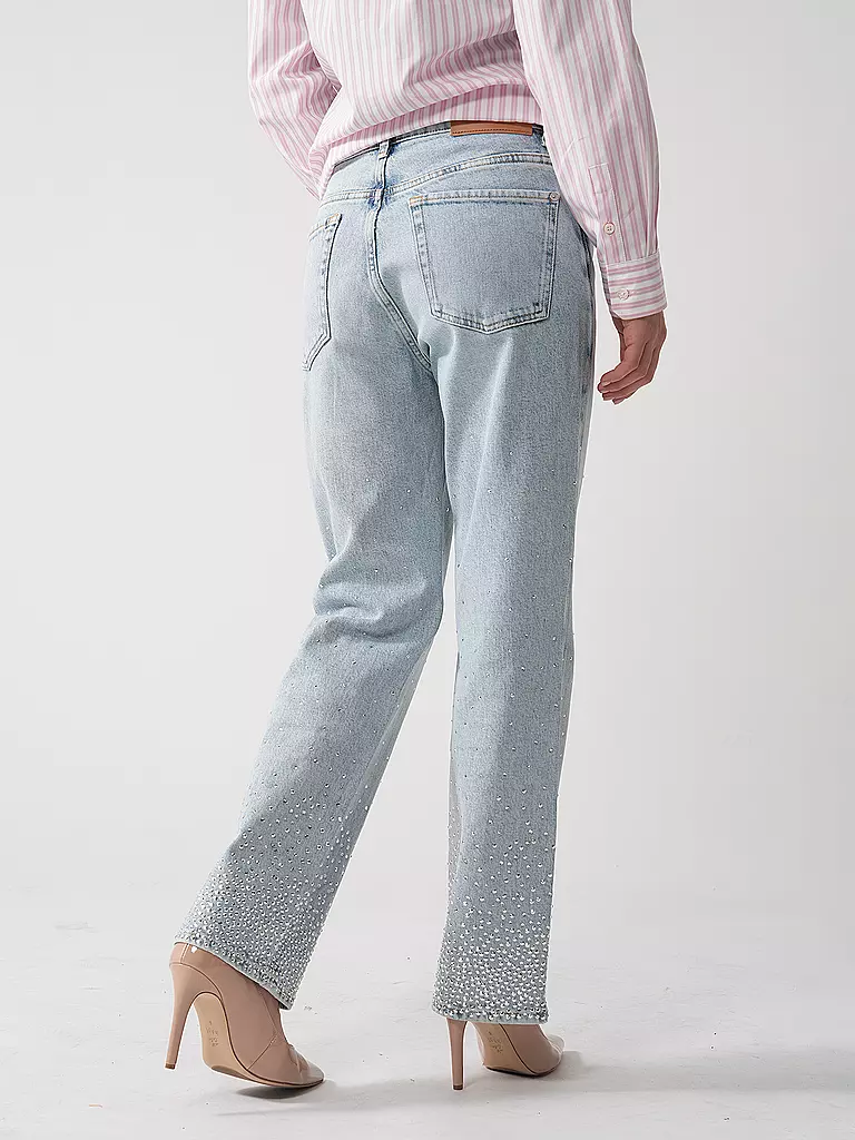 7 FOR ALL MANKIND | Jeans Wide Leg LOGAN STOVEPIPE JUICY | Bleu clair