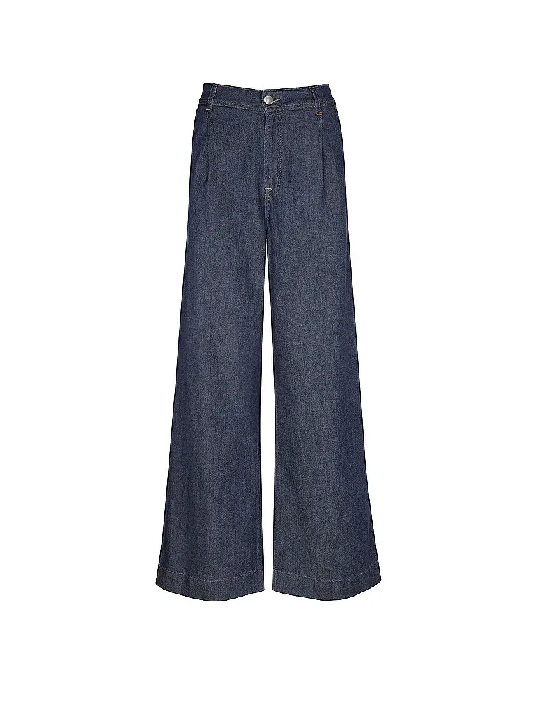 7 FOR ALL MANKIND | Jeans Wide Leg PLISSÉ | dunkelblau