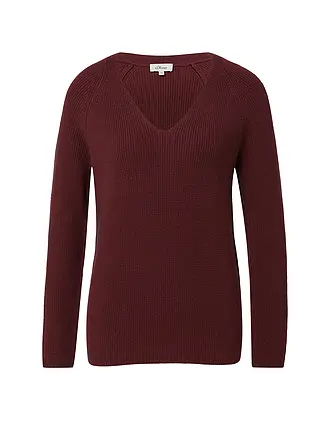 S.OLIVER | Pullover | dunkelrot