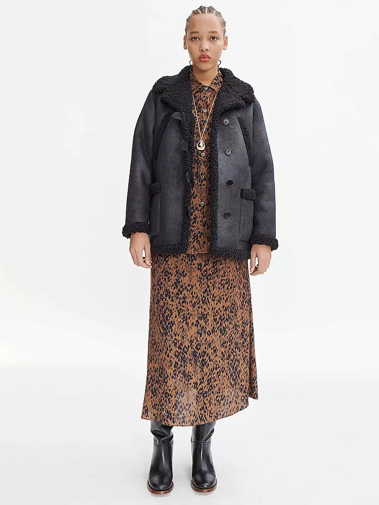 A.P.C. | Manteau court en similicuir CLARA | schwarz