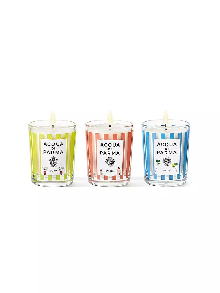 ACQUA DI PARMA | Coffret cadeau - Trio de bougies Ulivo, Salina, Pineta Édition Limitée 70g | keine Farbe