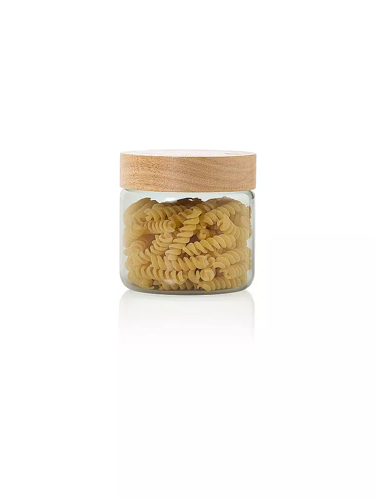 AD HOC | Boîte de conservation 500ml PURE JAR Verre/Gris/Acacia | 