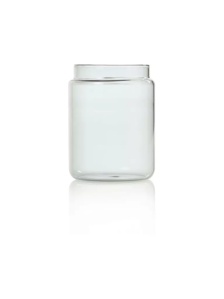 AD HOC | Boîte de conservation 800ml PURE JAR Verre/Gris/Acacia | hellgrau