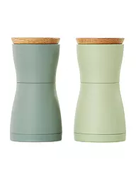 AD HOC | Set de moulins à sel et à poivre 13,3cm TWIN noir/blanc | Vert