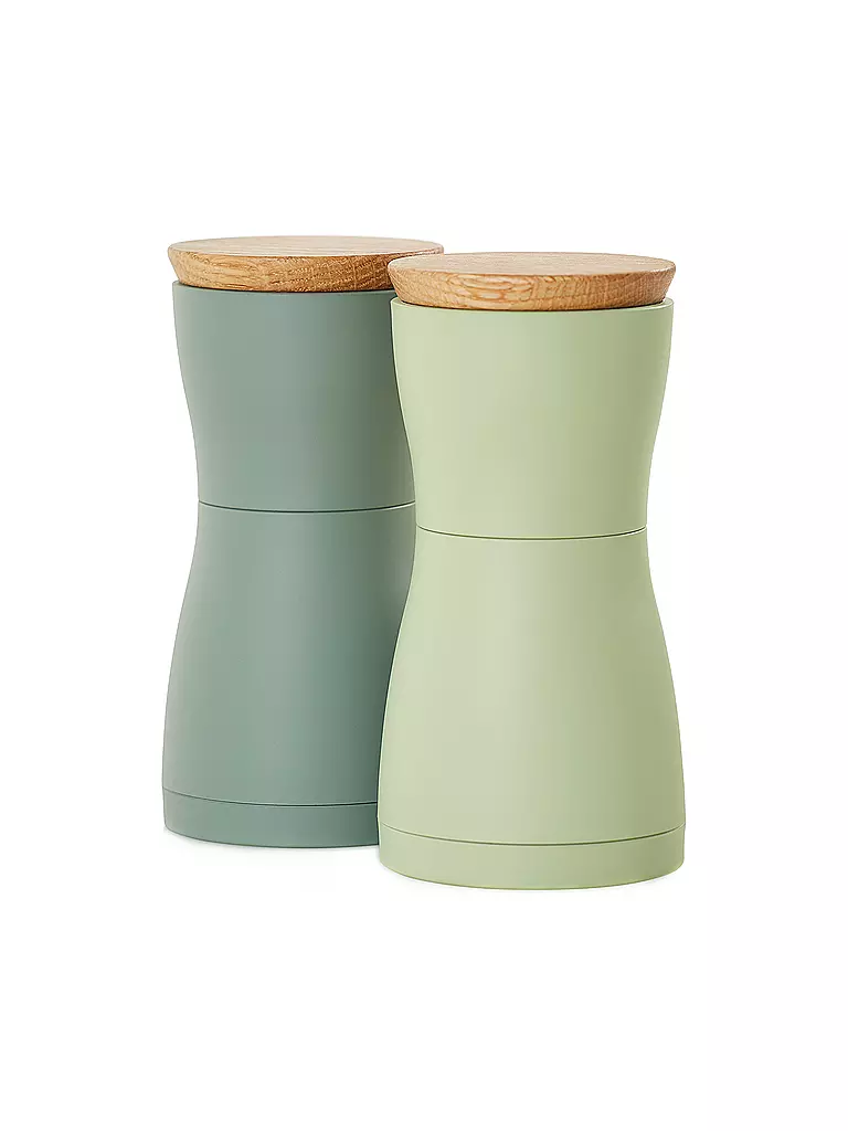 AD HOC | Ensemble de moulins à sel et à poivre 2 pièces 13cm TWIN Gris clair/foncé | 