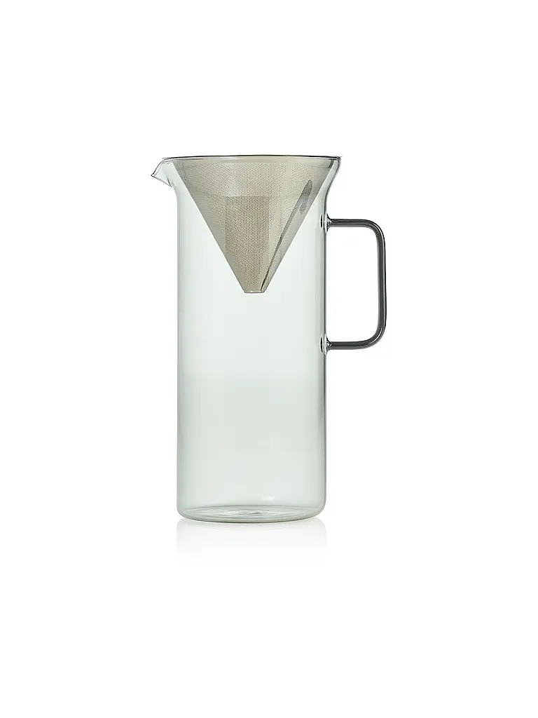 AD HOC | Kaffeebereiter IMPACT 1000ml Glas Grey Edelstahl | Gris clair