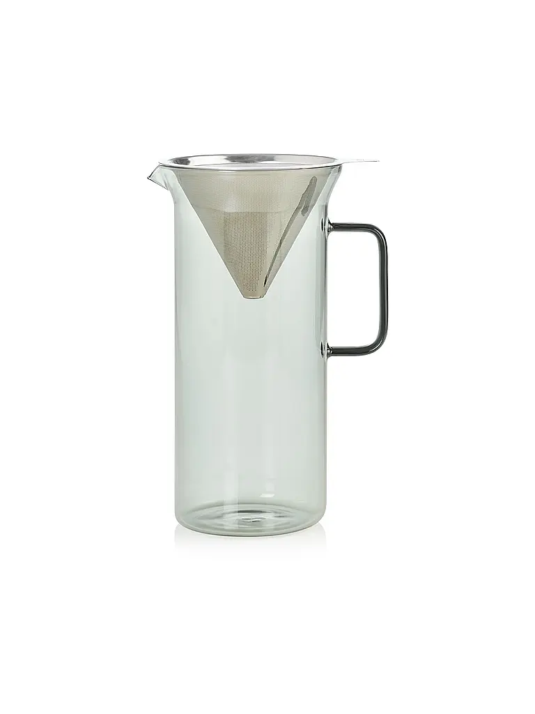 AD HOC | Kaffeebereiter IMPACT 1000ml Glas Grey Edelstahl | Gris clair