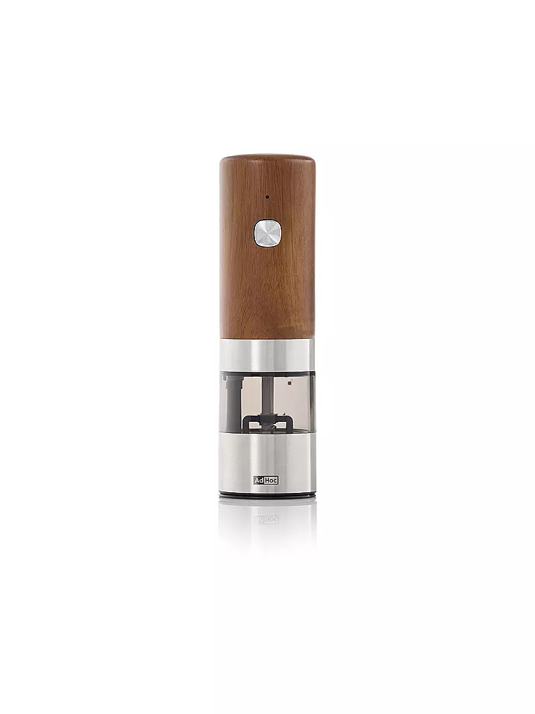 AD HOC | Moulin à poivre ou à sel électrique i.MILL 17cm Acacia/Acier inoxydable | Marron