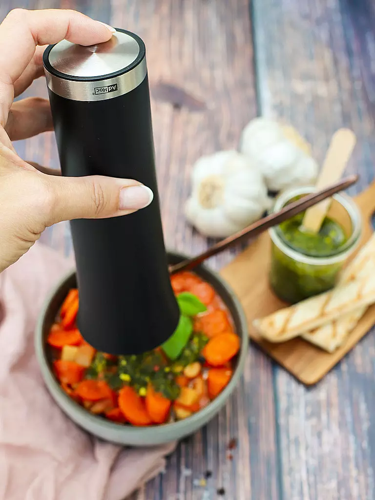 AD HOC | Moulin à sel/poivre électrique 19cm Noir |