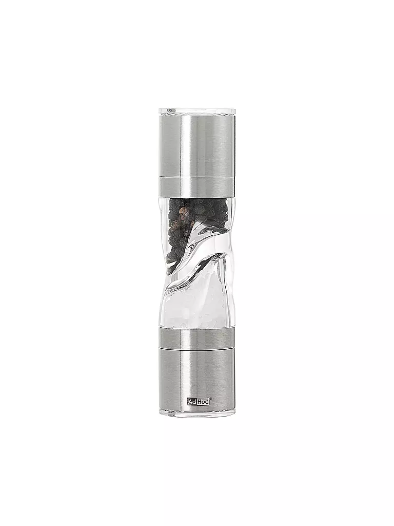AD HOC | Moulin double à poivre et sel DUOMILL PURE MINI 15cm | Argent