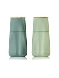 AD HOC | Ensemble de moulins à sel et à poivre 2 pièces 12cm SCAPE Noir / Blanc | Vert