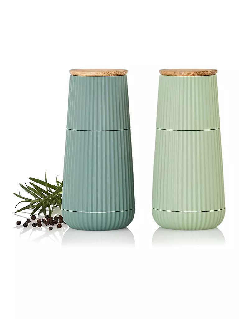 AD HOC | Moulins à sel et à poivre, lot de 2 SCAPE 12 cm, vert clair et vert foncé | 
