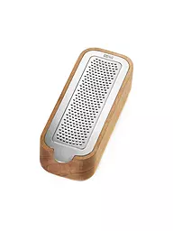 AD HOC | Râpe fine avec récipient de récupération 18cm Acacia Acier inoxydable | Marron