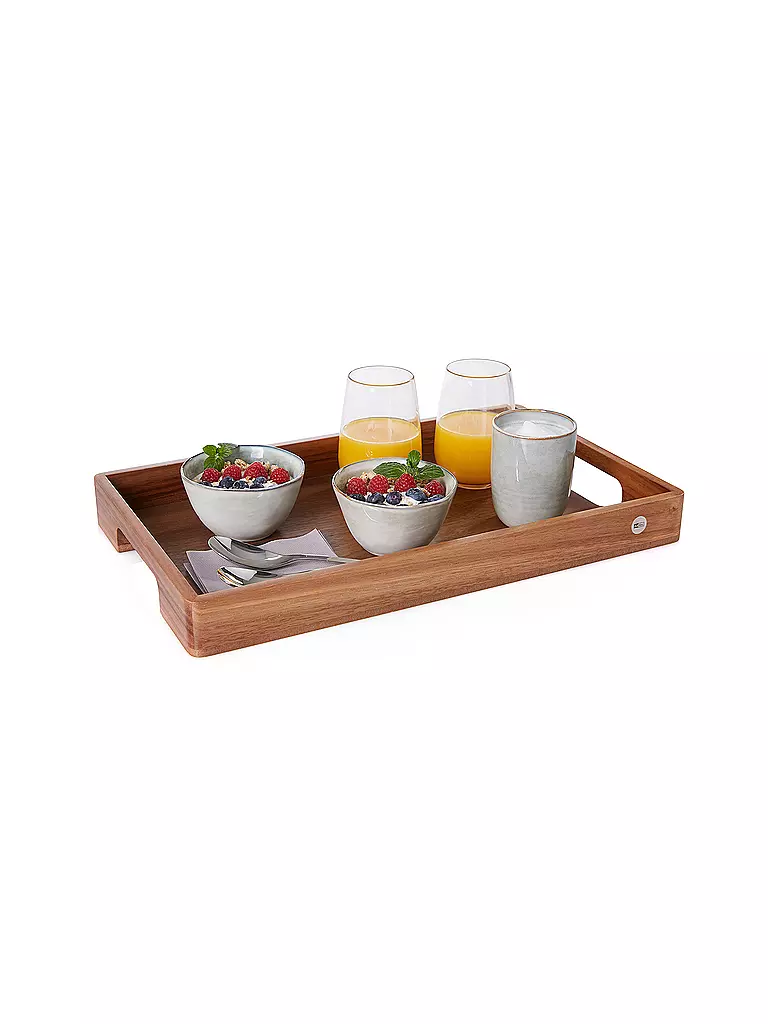 AD HOC | Serviertablett SERVE 50x30cm Acacia / Noyer | braun