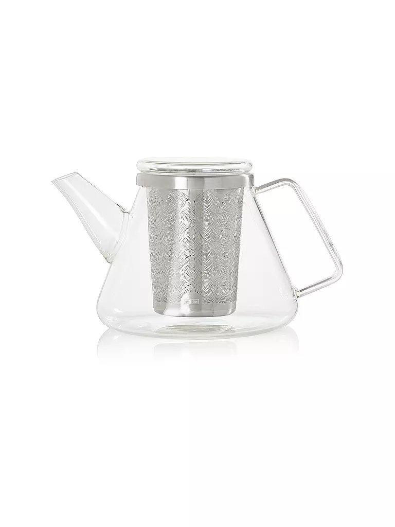 AD HOC | Théière Fusion 1L Verre/Acier inoxydable | transparent