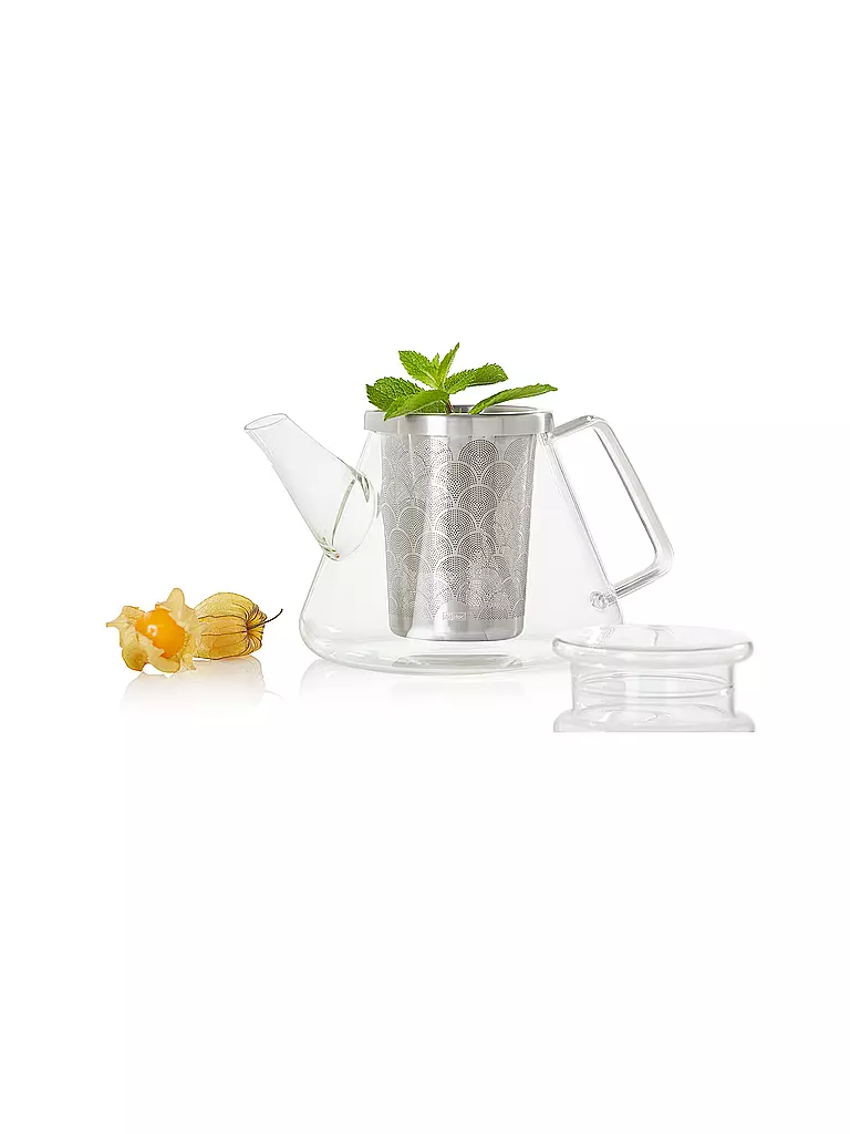 AD HOC | Théière Fusion 1L Verre/Acier inoxydable | 