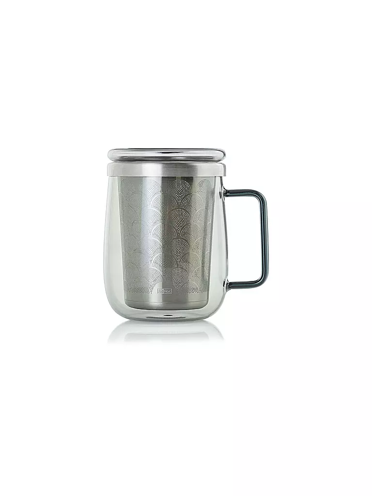 AD HOC | Verre à thé avec filtre YUNA 560ml Verre / Gris | grau