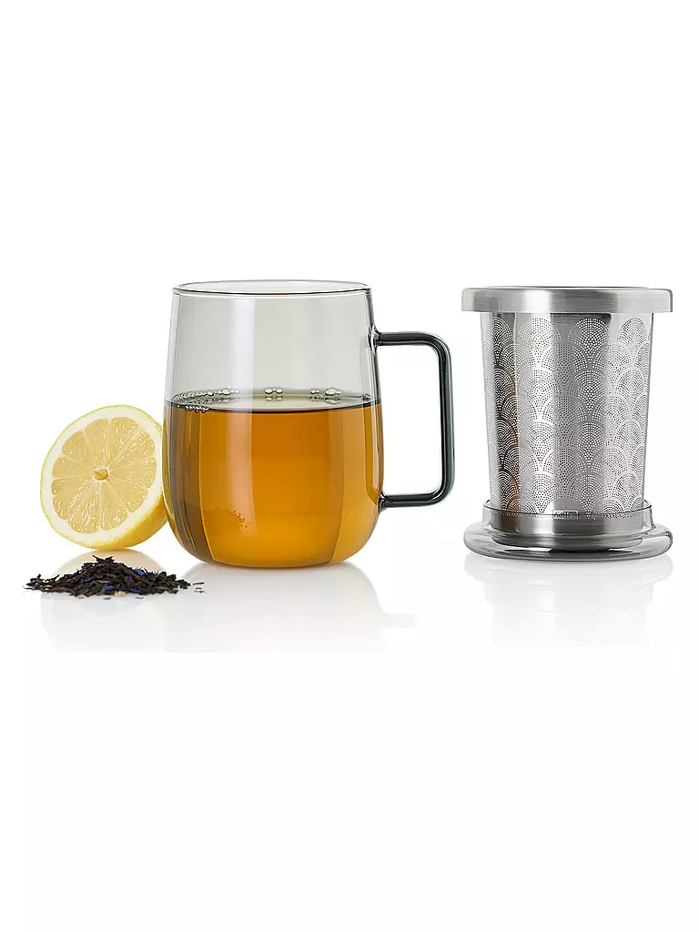AD HOC | Verre à thé avec filtre YUNA 560ml Verre / Gris | 