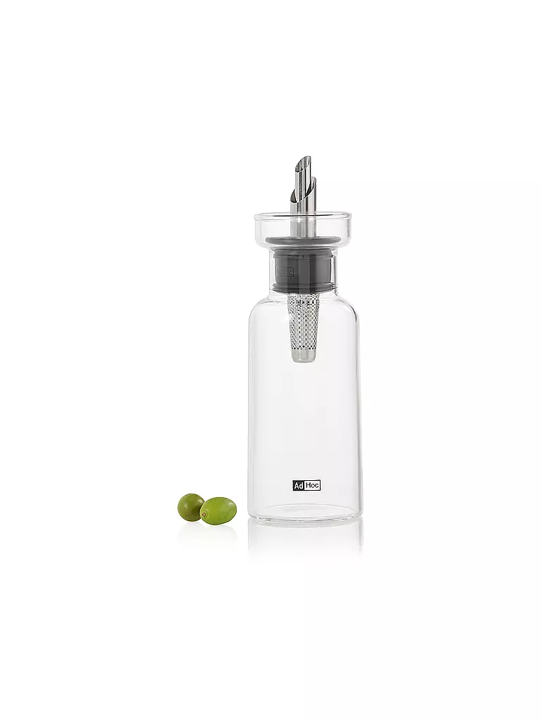 AD HOC | Vinaigrier ou huilier AROMA POUR 120ml verre/acier inoxydable | hellgrau