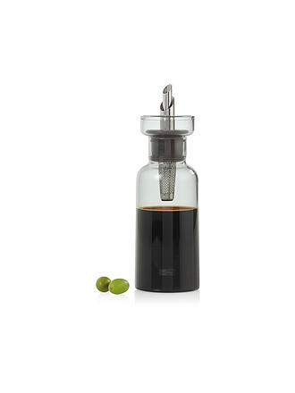 ADHOC | Distributeur d'huile ou de vinaigre AROMA POUR 120ml Gris/Verre/Acier inoxydable