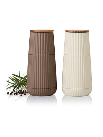 ADHOC | Set de moulins à poivre et à sel SCAPE 12cm Dark & Light Beige