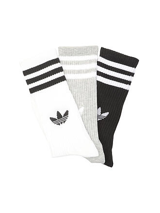 ADIDAS ORIGINALS | Chaussettes, lot de 3, blanc/gris chiné moyen/noir