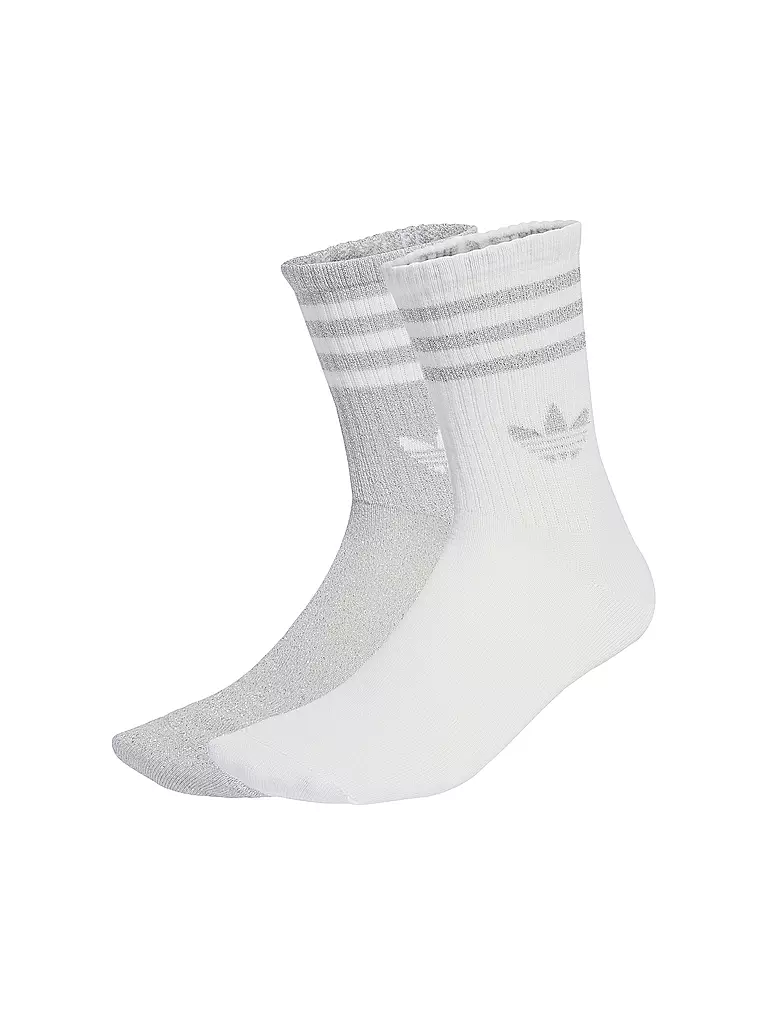 ADIDAS ORIGINALS | Chaussettes 3S GLITTER CR 2 Pqt de 2 blanc | Argent