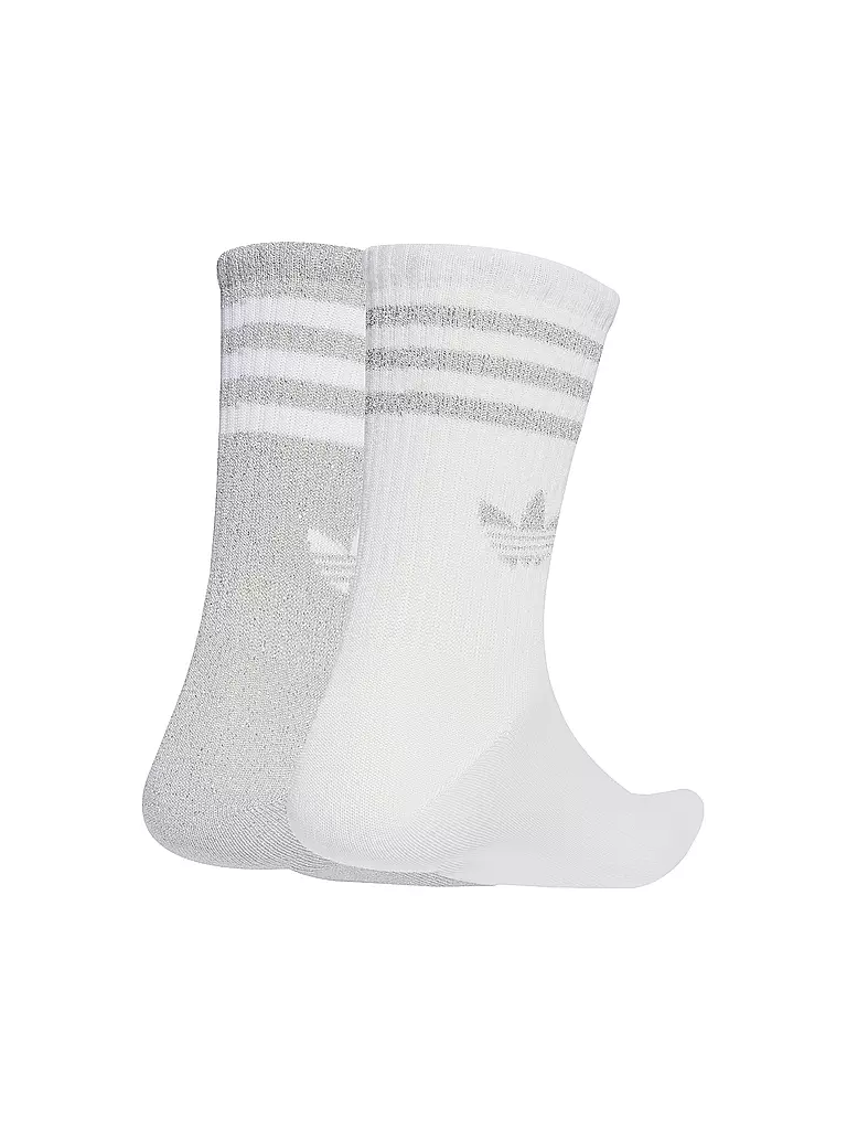 ADIDAS ORIGINALS | Chaussettes 3S GLITTER CR 2 Pqt de 2 blanc | Argent