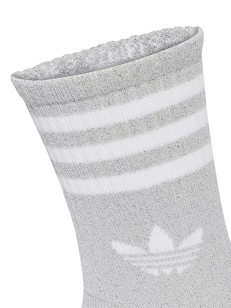 ADIDAS ORIGINALS | Chaussettes 3S GLITTER CR 2 Pqt de 2 blanc | Argent