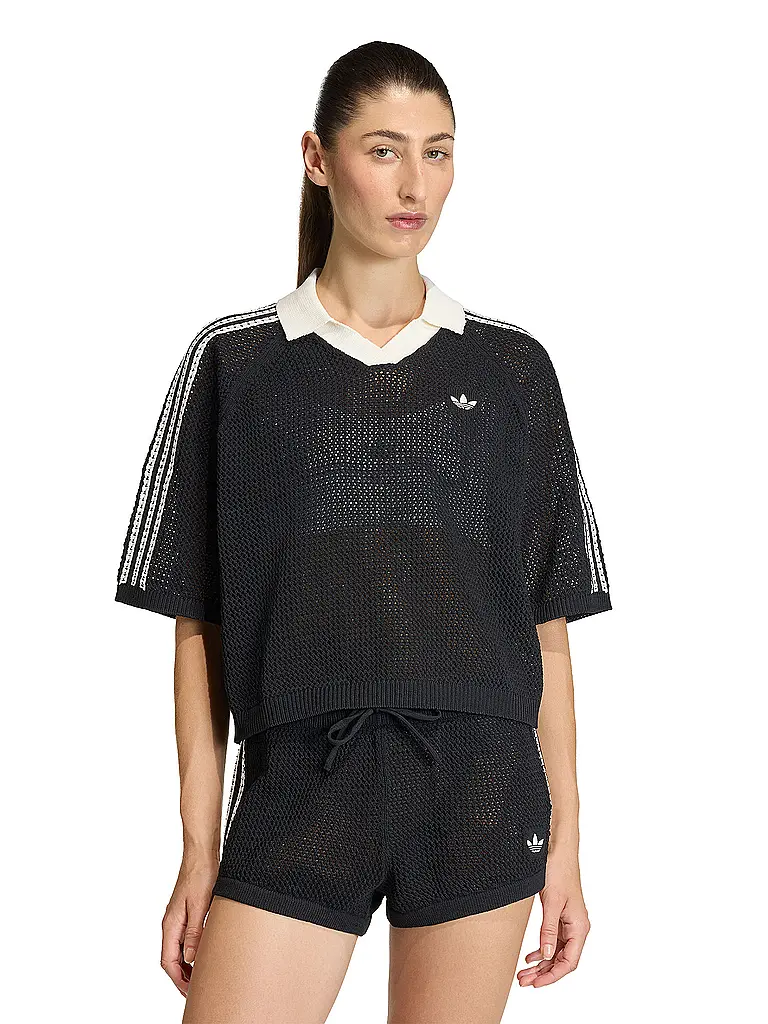 ADIDAS ORIGINALS | Poloshirt CROCHET | Noir