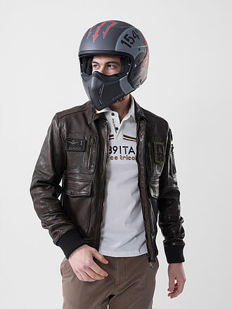 AERONAUTICA MILITARE | Casque de moto en carbone Grigio Scuro