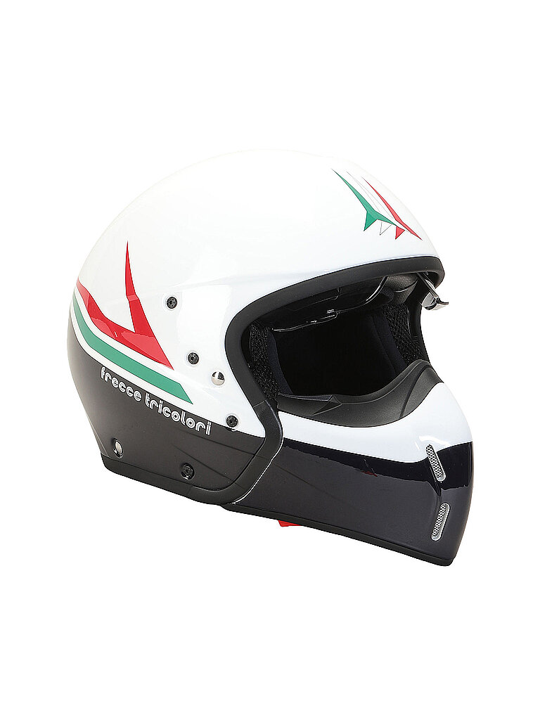 Casque de moto en carbone White/Blue Navy blanc