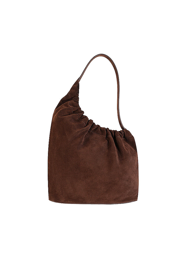 Sac en cuir - Sac Hobo DEMI LUNE CLOUD marron