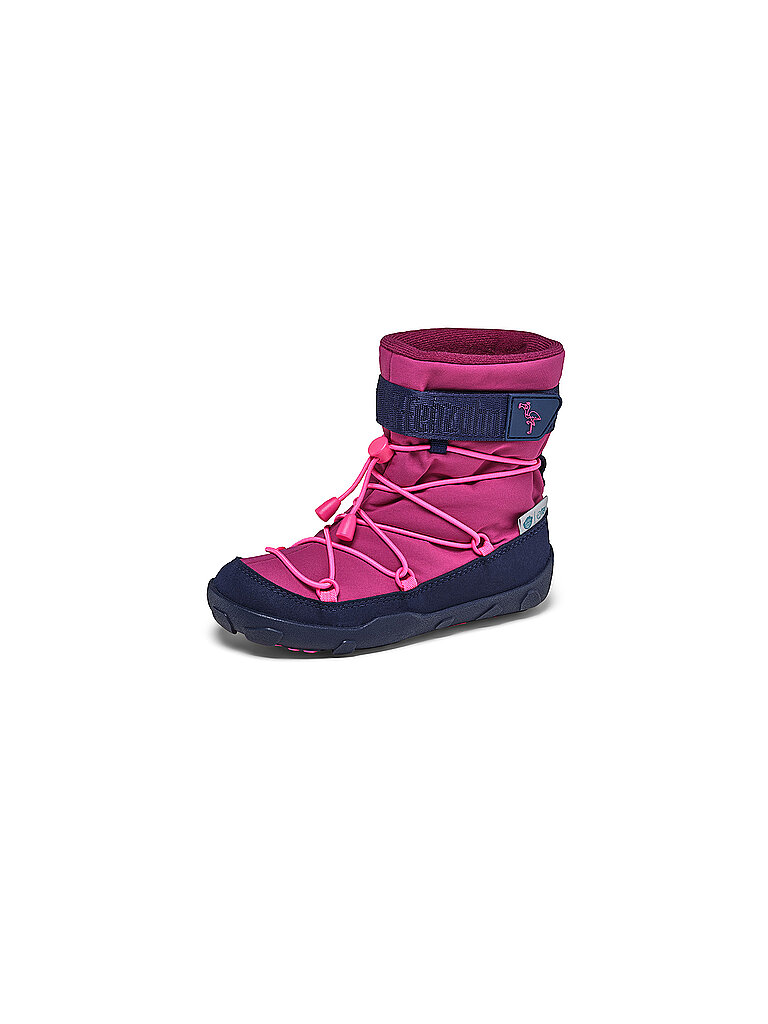 AFFENZAHN+Bottes+d%27hiver+pour+enfants+VEGAN+SNOWY+Flamingo+rouge+fonce+|+22