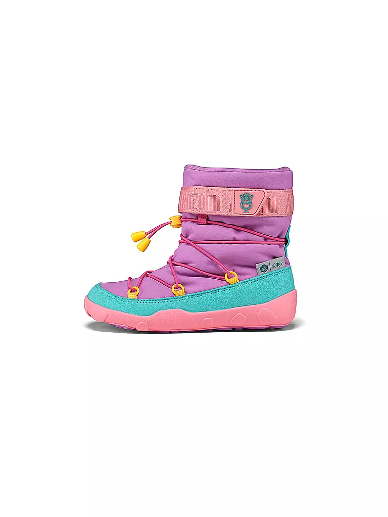 AFFENZAHN | Bottes d'hiver pour enfants VEGAN SNOWY Hibou | lila