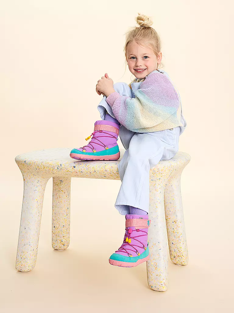 AFFENZAHN | Bottes d'hiver pour enfants VEGAN SNOWY Hibou | lila