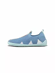 AFFENZAHN | Chaussons pieds nus pour enfants - KNIT HAPPY Flinky Hai | Bleu clair