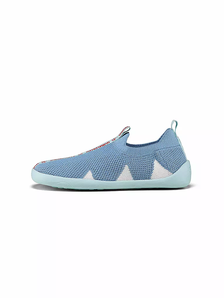 AFFENZAHN | Chaussons pieds nus pour enfants - KNIT HAPPY Flinky Hai | hellblau