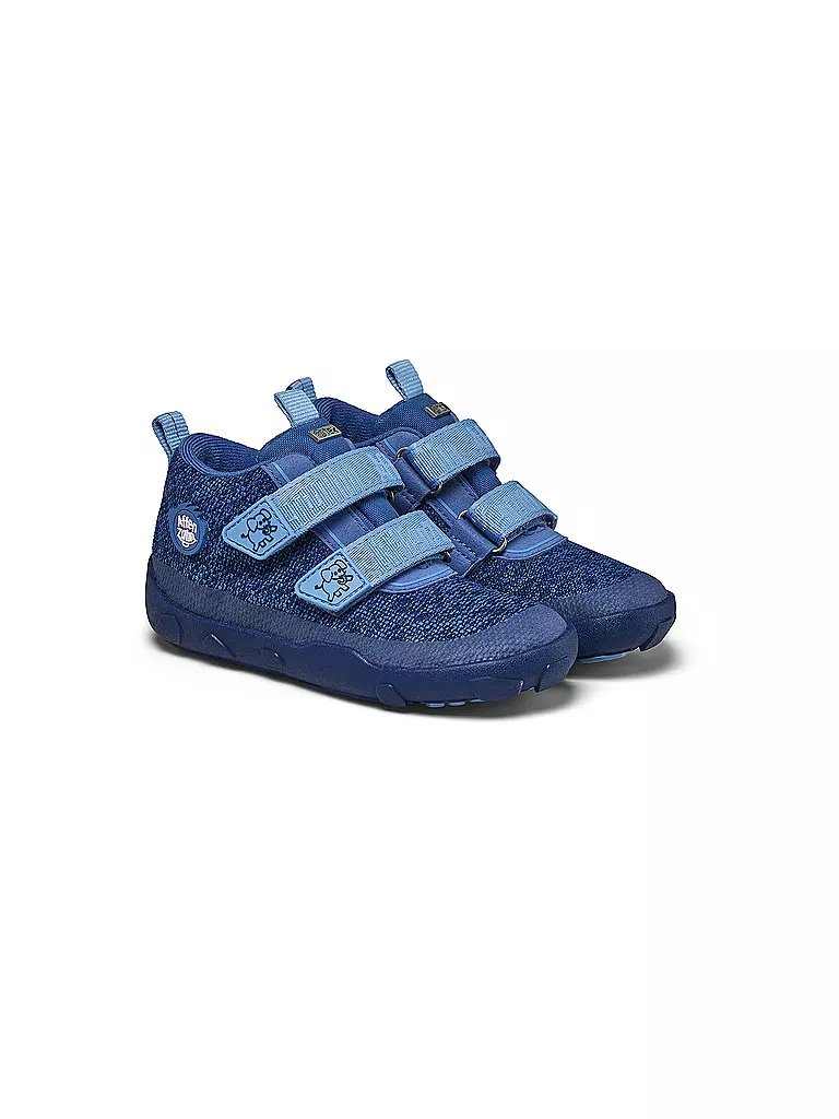 AFFENZAHN | Chaussures pieds nus pour enfants - Chaussures de transition KNIT HAPPY Éléphant | dunkelblau