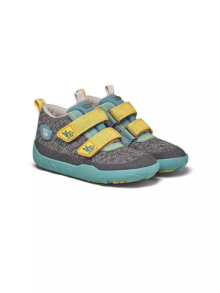 AFFENZAHN | Chaussures pieds nus pour enfants - Chaussures de transition KNIT HAPPY Rhinocéros | petrol