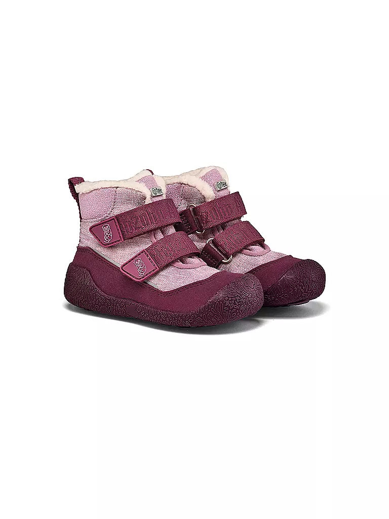 AFFENZAHN | Chaussures premiers pas d'hiver VEGAN SNUGGY Loutre | Rose
