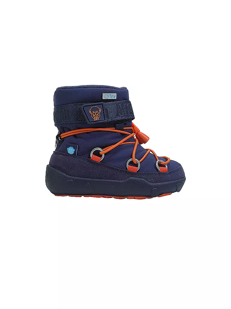 AFFENZAHN | Kinder Barfußschuhe -  Stiefel SNOWY ELEFANT | Bleu
