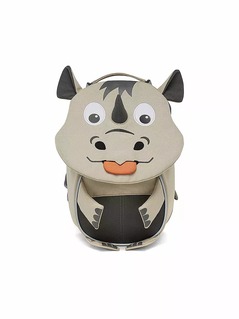 AFFENZAHN | Kinder Rucksack Kleine Freunde - Nashorn | Gris
