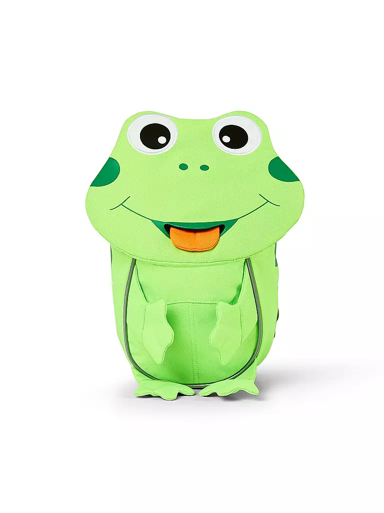 AFFENZAHN | Kinder Rucksack Kleine Freunde Neon - Frosch | Vert