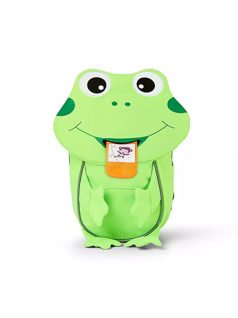 AFFENZAHN | Kinder Rucksack Kleine Freunde Neon - Frosch | Vert