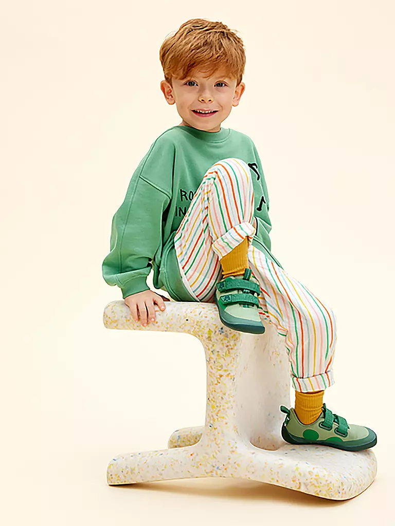 AFFENZAHN | Sneaker Barfußschuh COTTON LUCKY Frosch pour enfants | grün