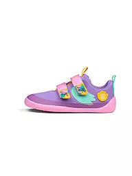 AFFENZAHN | Sneakers barefoot pour enfants COTTON LUCKY Toucan créatif | Lilas