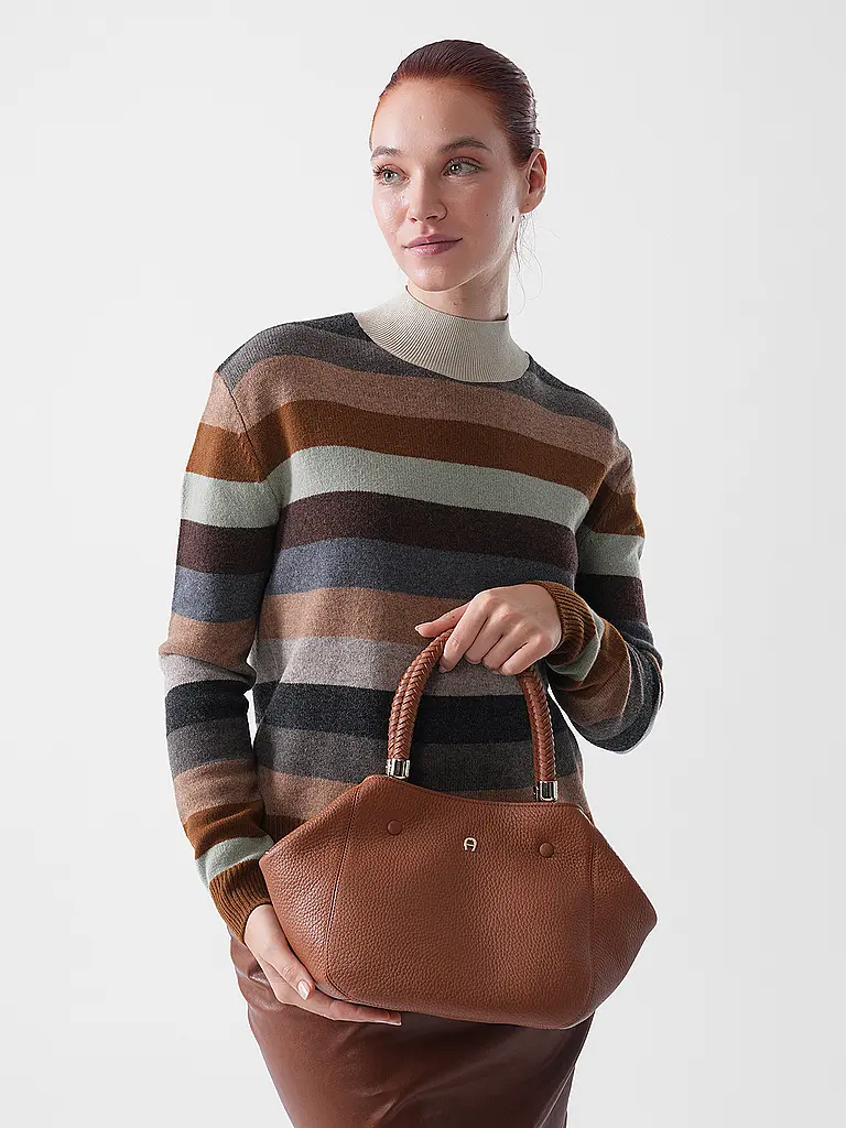 AIGNER | Ledertasche  - Shopper CARRE SOFT Medium | Marron