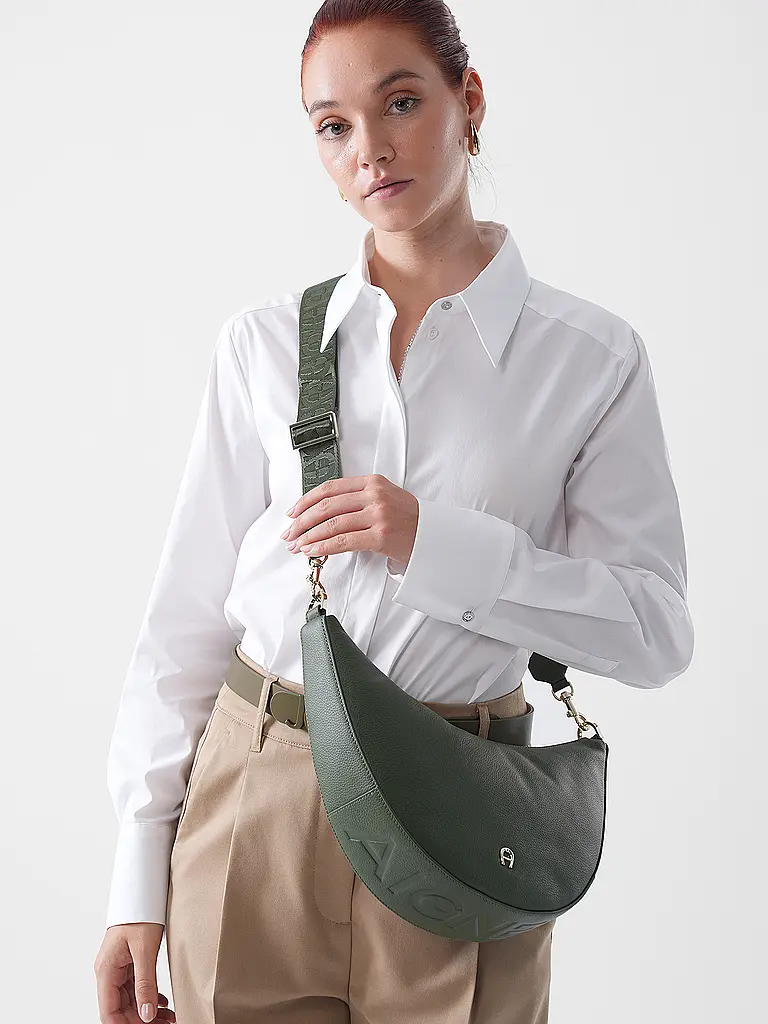 AIGNER | Ledertasche - Umhängetasche ZITA Medium | Olive